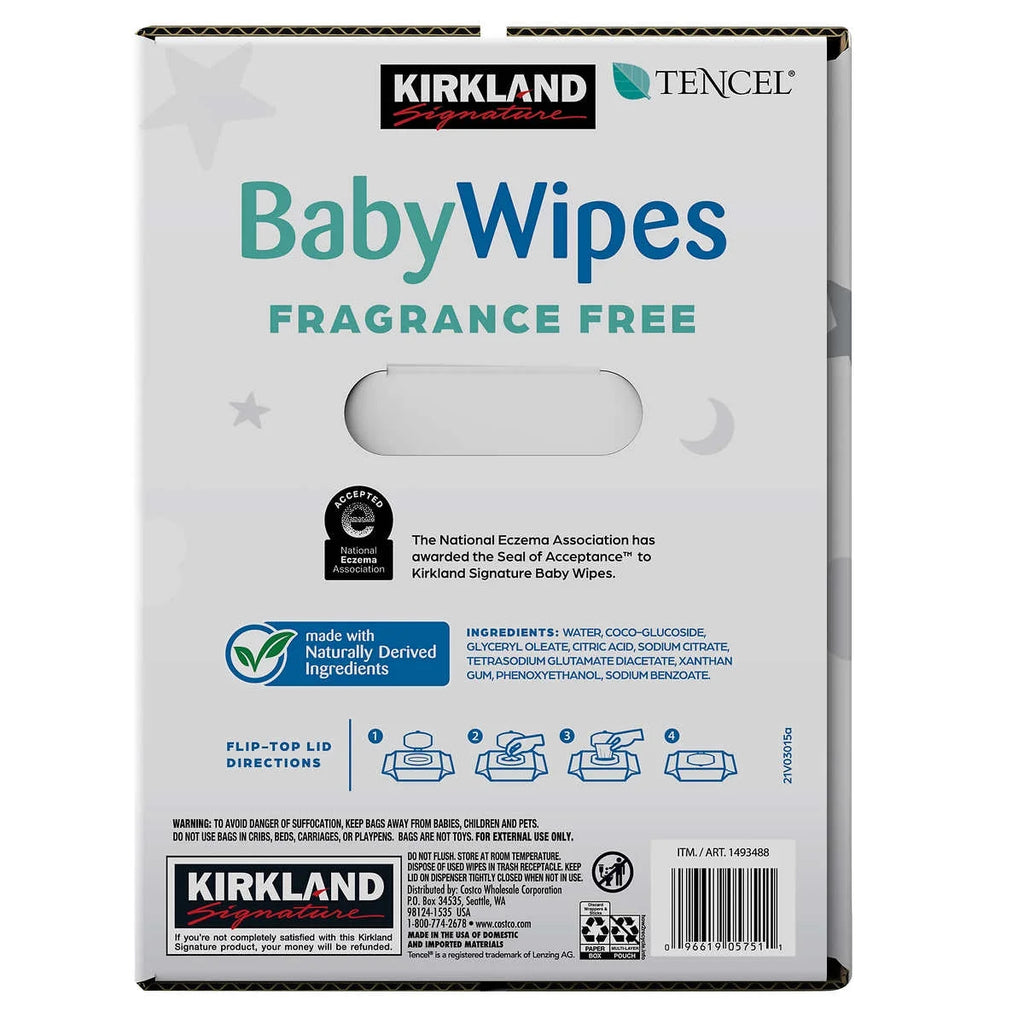 Baby Wipes Fragrance Free, 900-count J79735
