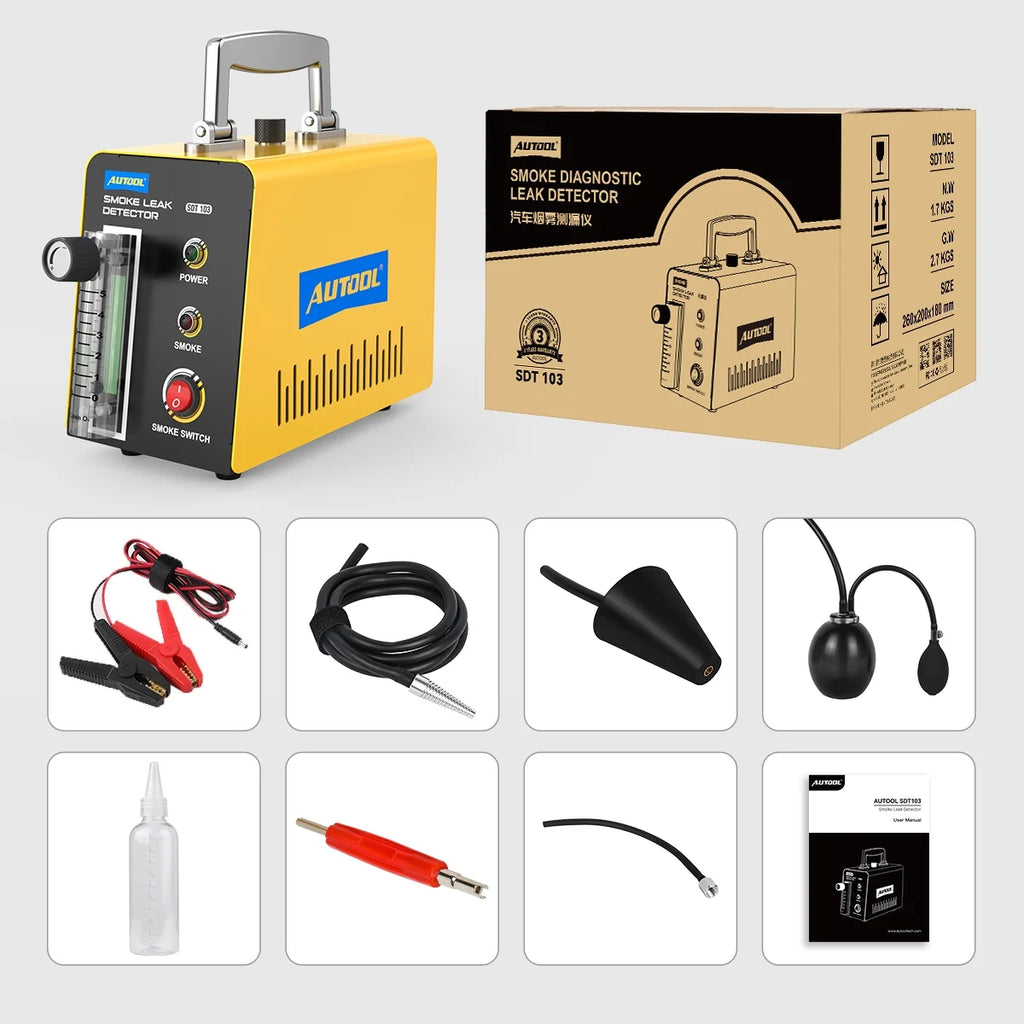 Car EVAP Smoke Machine Leak Tester, Automotive Smoke Leak Detector, DC12V D150