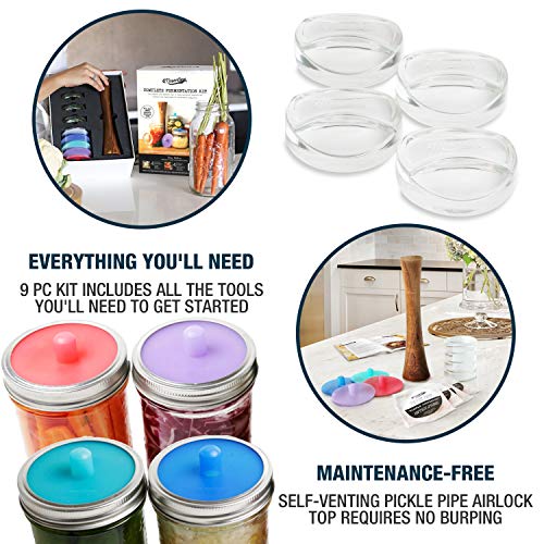 Fermentation Jar Starter Set with Mason Jar, Lids & Weight E1261