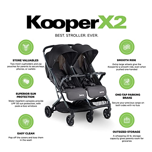 Side-by-Side Double Stroller with Reclining Seats and One-Handed Fold A80897