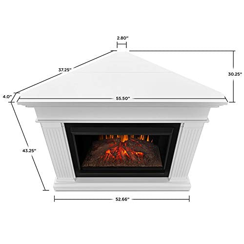 Corner Electric Fireplace Mantel Heater with Remote Control, 1500W I377501