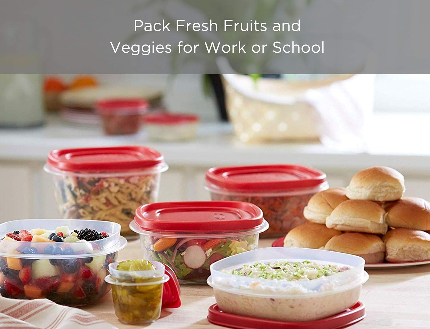 Food Storage Containers with Lids - BPA-Free Plastic - Freezer, Microwave, and Dishwasher Safe - 28 Piece Set V921
