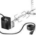 Dreyoo Universal Rotisserie Grill Kit, UL Certification Automatic Rotating BBQ Rotisserie with 120V 4W Motor, 28'' Spit Rod, 2 x 4 Forks, Complete Holders and Fixing Screw for Backyard Camping Grills