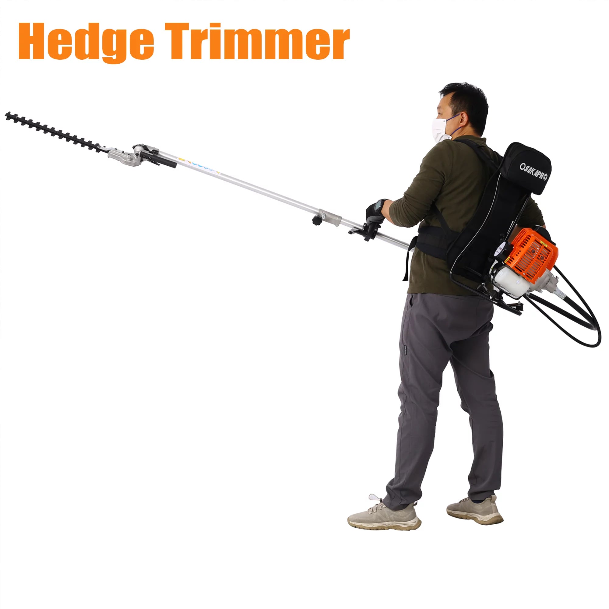 Grass Trimmer 4-in-1 Gas Powered Lawn Mower with Pole Saw and Hedge Trimmer P804729