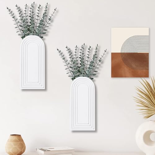 Modern Wall Wood Vase Set for Entryway and Bathroom Decor D749947