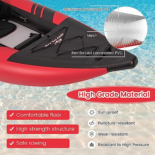 Inflatable 2-Person Kayak Set with Aluminum Oars and Padded Seats K8827