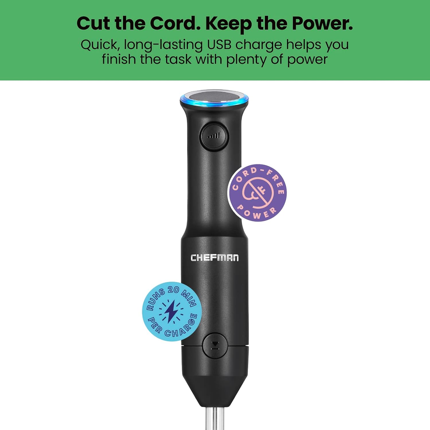 Cordless Immersion Blender with One-Touch Speed Control K9259