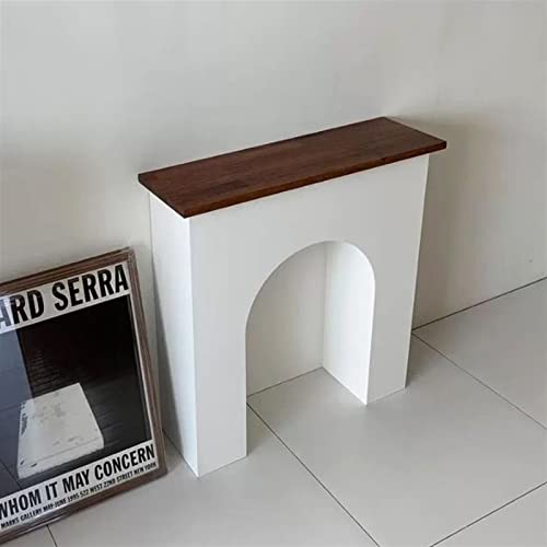 Modern Electric Fireplace Stove Mantel with Walnut Top L14807