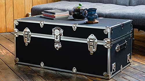 Leather Embossed Vinyl Trunk, 36"x18"x18", Red V891160