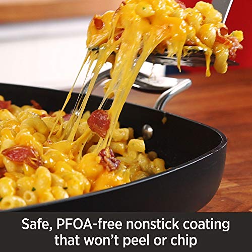 Hard Anodized Nonstick Saute Pan and Fry Pan Set with Lids, 4 Quart 10 Inch, Oven Safe V714