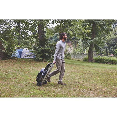 Portable Stand-Up Propane Grill with Push-Button Starter, Folding Legs & Wheels K8833