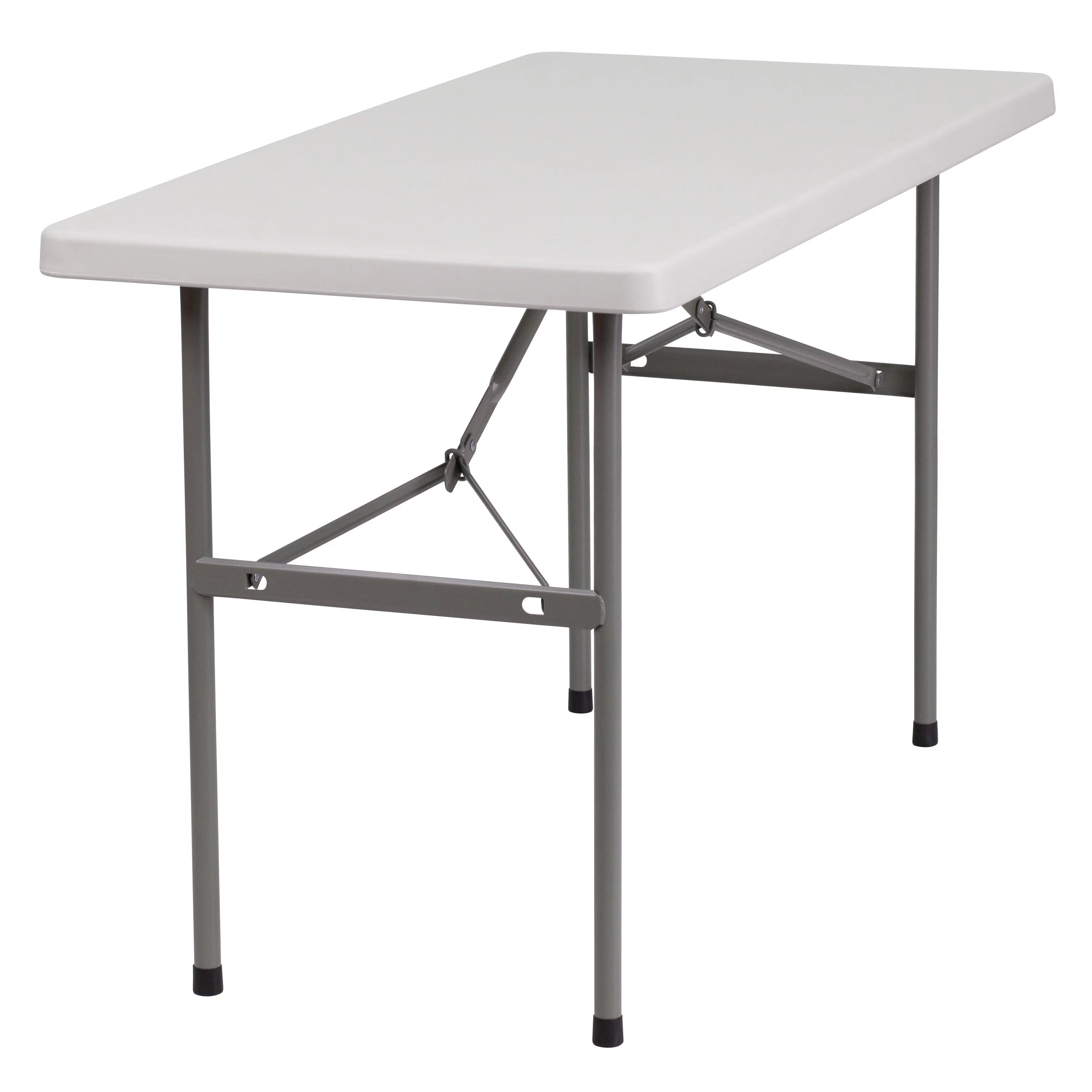 Plastic Folding Table 4-Foot Granite White F359171