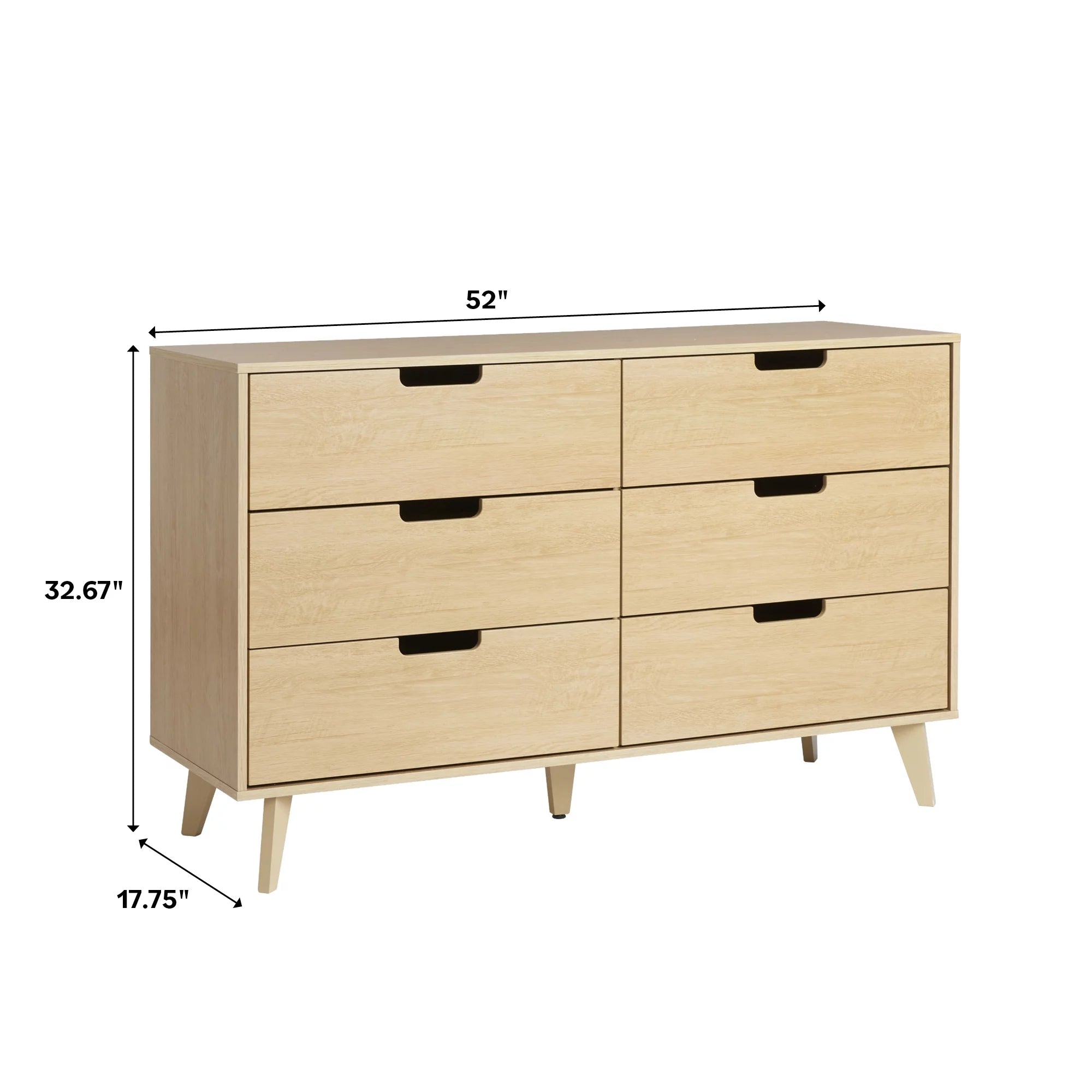 6-Drawer Dresser with Cut-Out Handles K593158