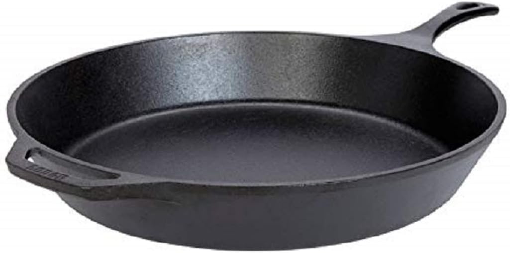 15-Inch Pre-Seasoned Cast-Iron Skillet with Silicone Hot Handle Holder L45144