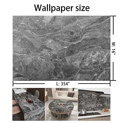 Marble Peel and Stick Contact Paper for Countertop, Matte Grey O968416
