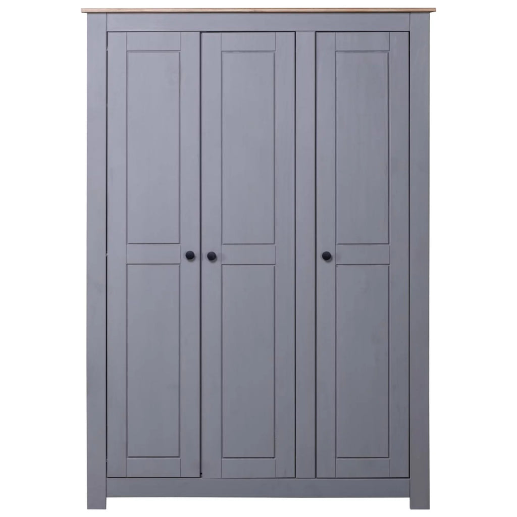 3-Door Wardrobe Gray T281551