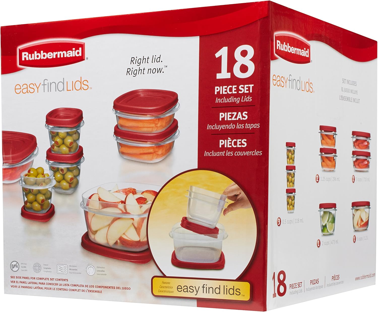 Food Storage Containers with Lids, 18-Piece Set T193665