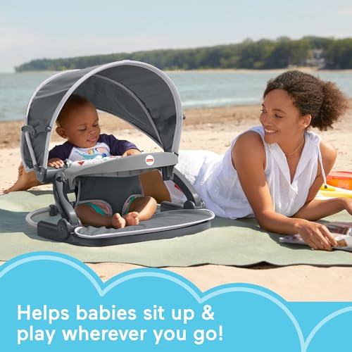 Travel Baby Chair with Snack Tray and Canopy for Outdoor Use X7563