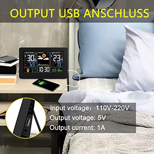Wireless Indoor Outdoor Thermometer with Atomic Clock and Alarm U95837