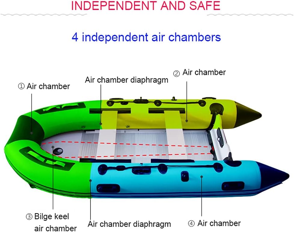 Inflatable Fishing Boat 7.5 ft 2-Person Portable Raft Kayak with Aluminum Bottom Q40583