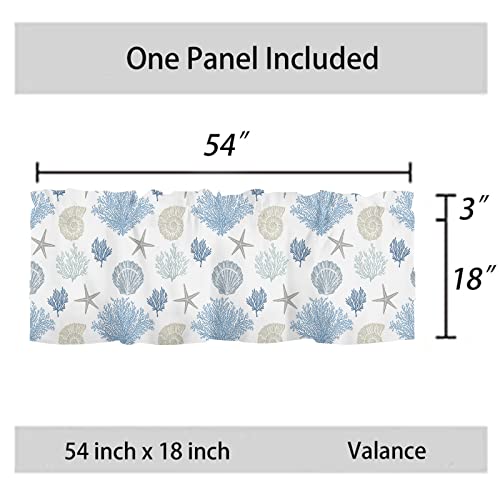 Sage Green Leaf Kitchen Curtain Valance for Windows, Farmhouse Short Topper, 54x18 Inch X416