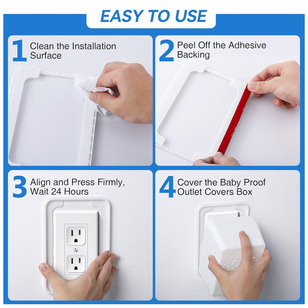 Extra Large Baby Proof Outlet Covers Box for Childproof, Plug Protectors M8200