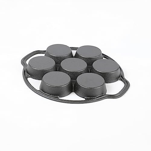 Cast Iron Fried Egg Pan with 7-Mold Design A6154
