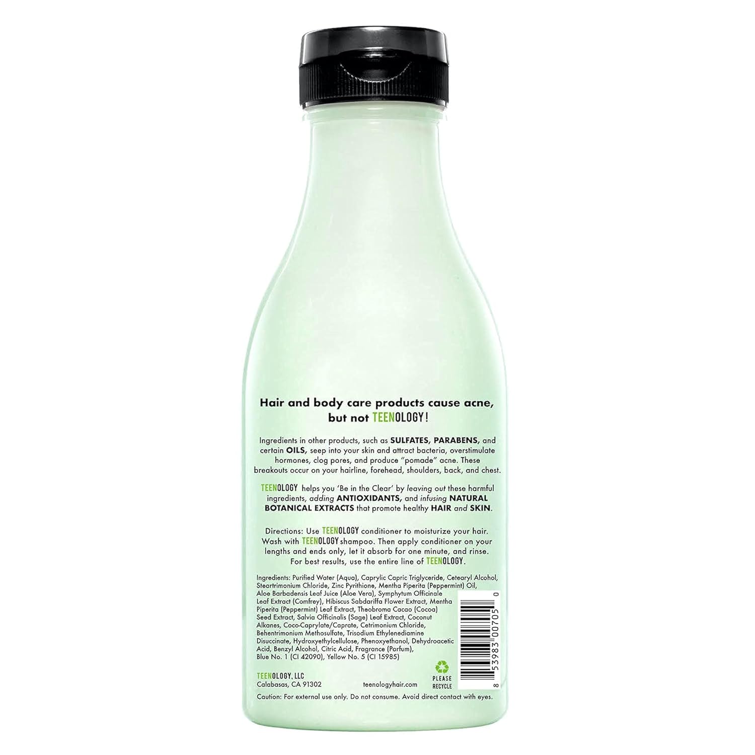 Shampoo and Conditioner Bundle for Acne-Prone Skin, Sulfate-Free, Sweet Mint, 16 oz U29174