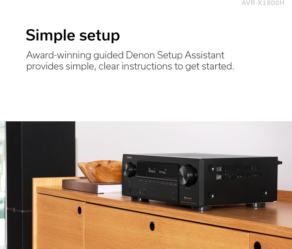 7.2 Channel AV Receiver with Wireless Streaming, WiFi, Bluetooth, and Dolby Vision Support K4079
