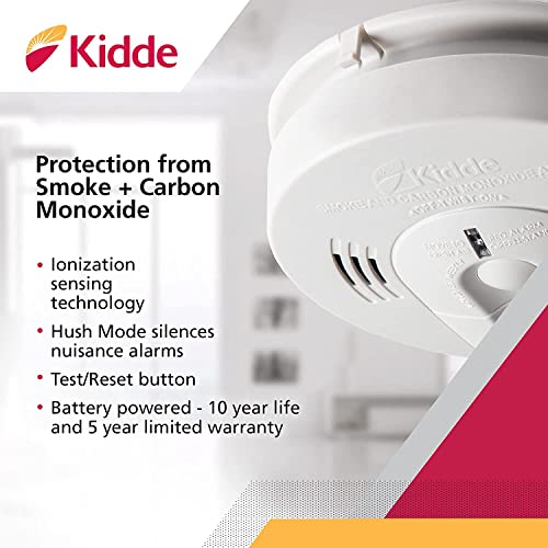Smoke & Carbon Monoxide Detector with Voice Alerts, Battery Powered L445