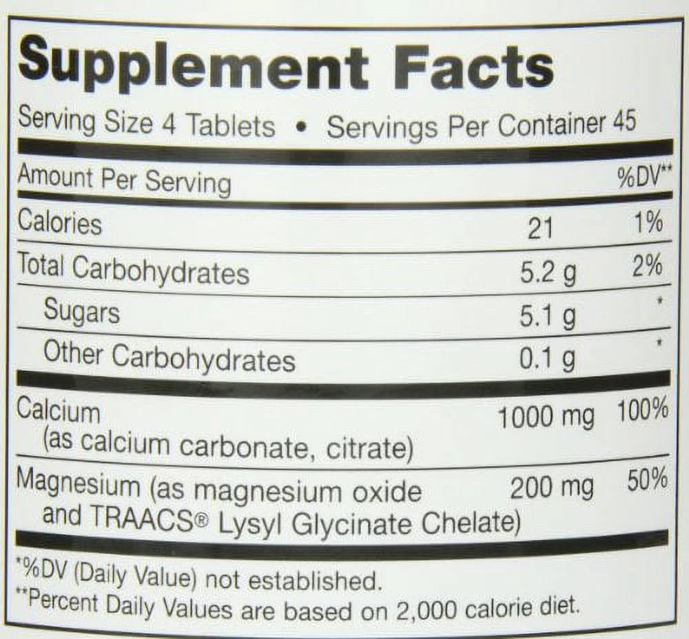 Chewable Calcium Complex Tablets, 180 Ct X531180