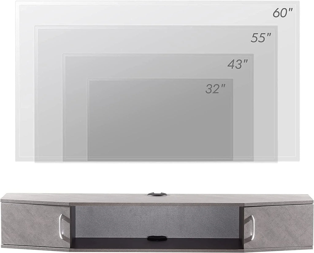 Floating TV Stand with Cabinet, Wall Mounted TV Shelf, 70'' C179431