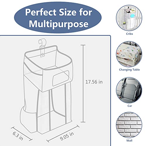Hanging Diaper Caddy Organizer for Nursery, Crib, Playard or Wall P78885