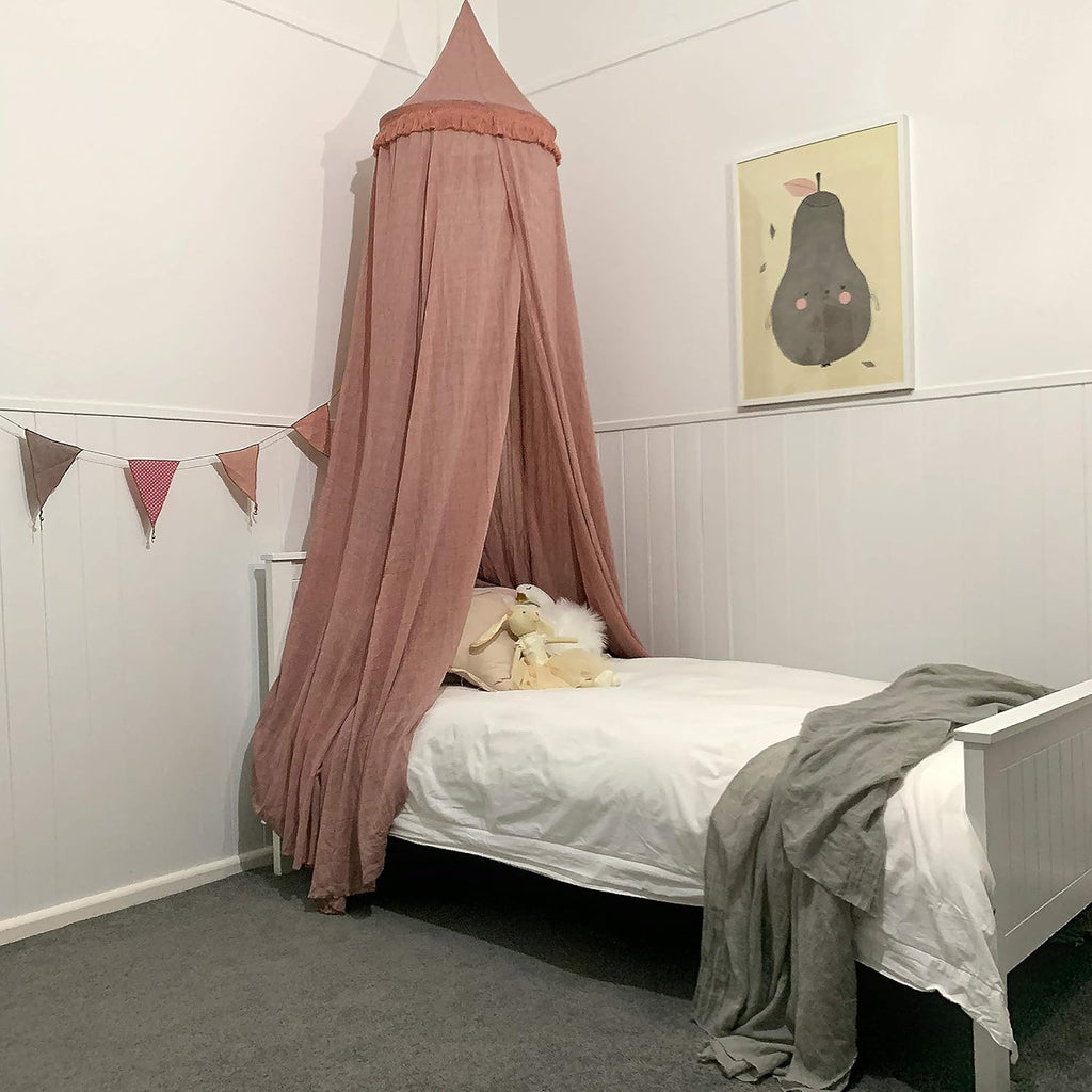 Princess Canopy for Girls Bed with Tassels C1923