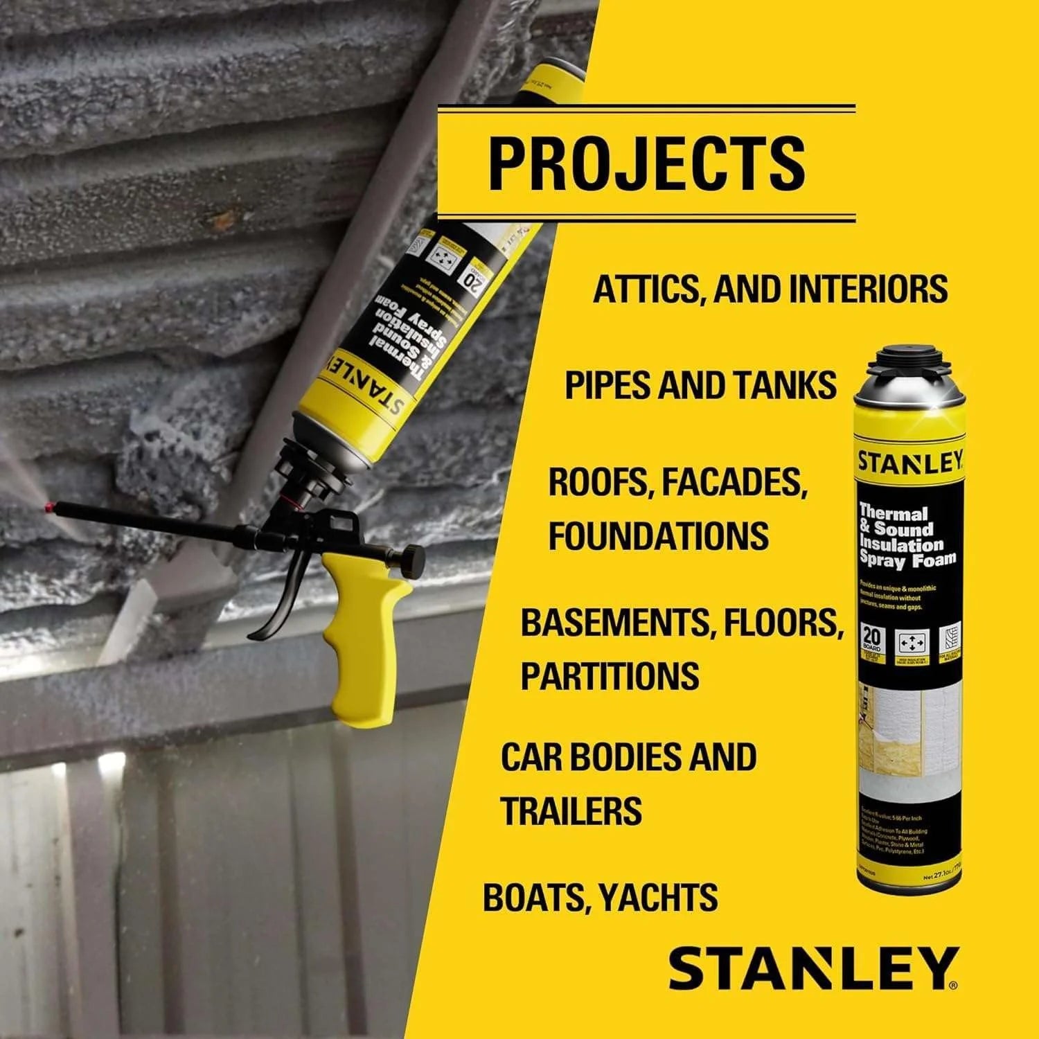 Spray Foam Insulation Kit, Closed Cell, 480 Board Feet A200402