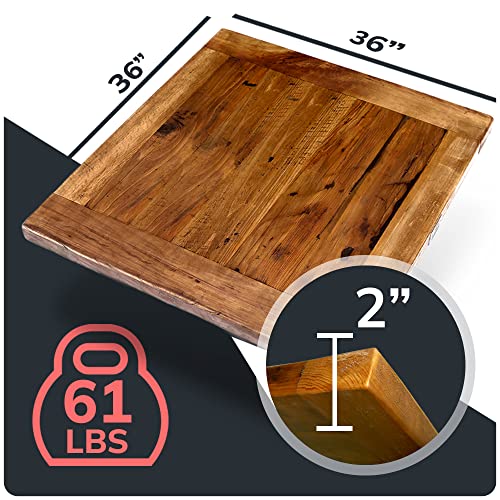 Reclaimed Wood Table Top with Metal Edge, 24" x 48" Q67635