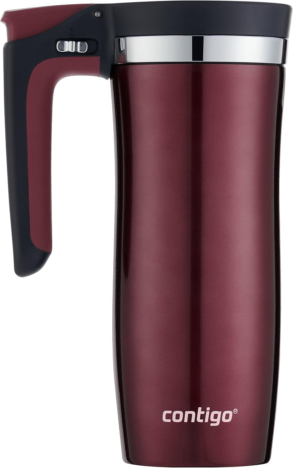 Handled Vacuum-Insulated Stainless Steel Travel Mug with Spill-Proof Lid, 16oz T45072