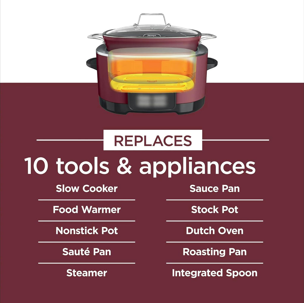 8.5qt Multi-Cooker, Cherry Red C9702