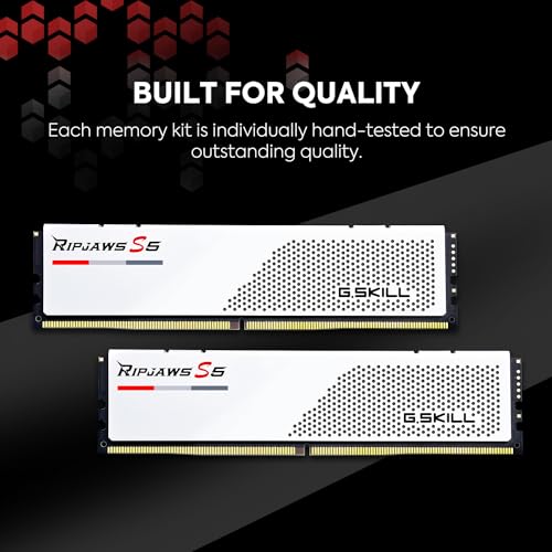 DDR5 RAM 32GB (2x16GB) 6000MT/s CL32 Desktop Memory UDIMM Matte White S606066