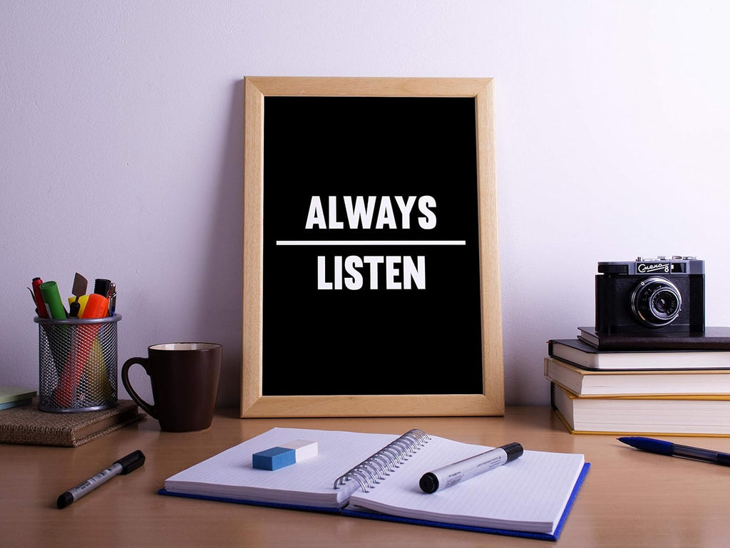 Inspirational Quote Poster Print, Motivational Office Wall Decor, Unframed F427
