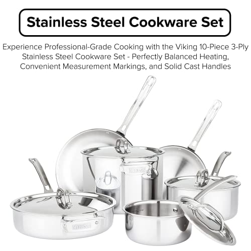 3-Ply Stainless Steel Cookware Set, 5 Piece, Oven Safe Z508607