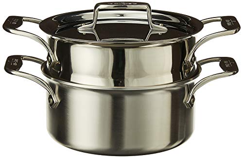 Stainless Steel 5-Ply Casserole with Lid and Steamer, 3-Quart Z272273