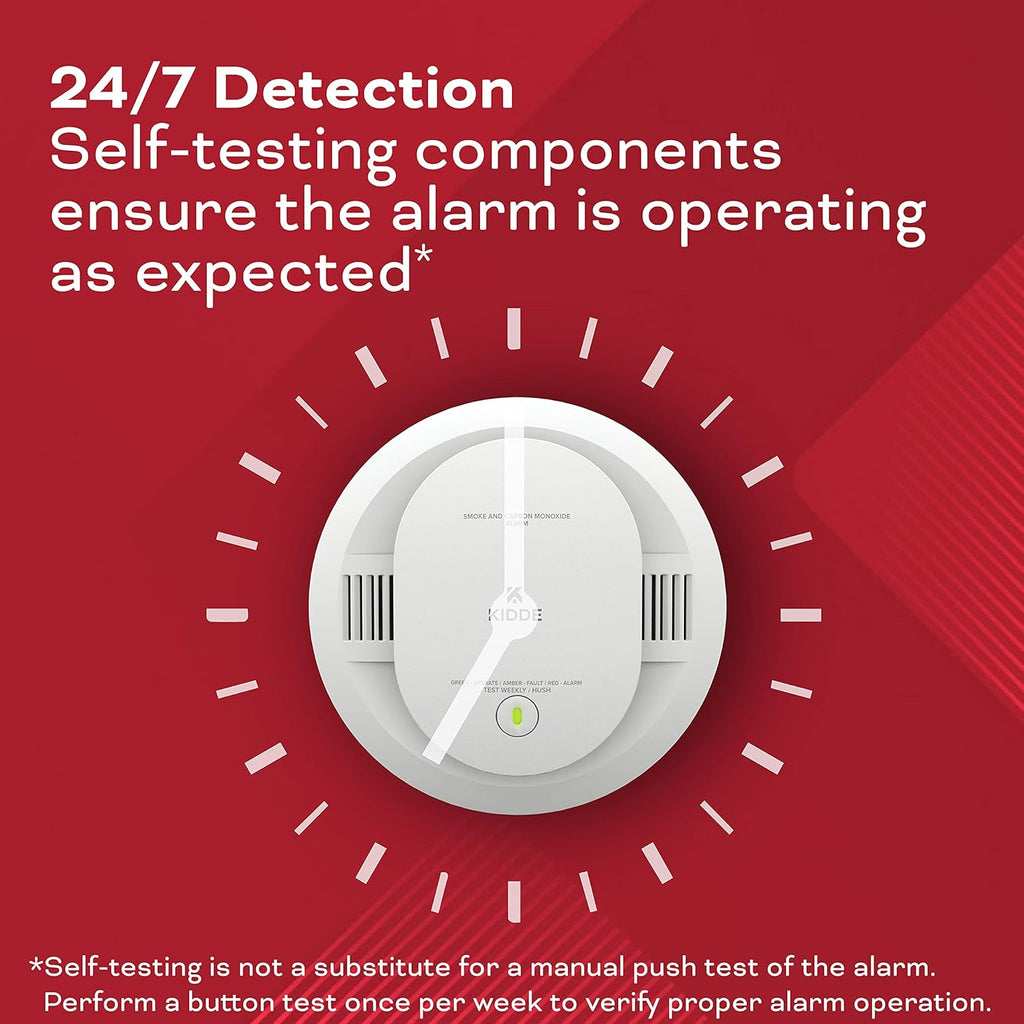 Smoke & Carbon Monoxide Detector, Battery Powered, LED Indicators K835