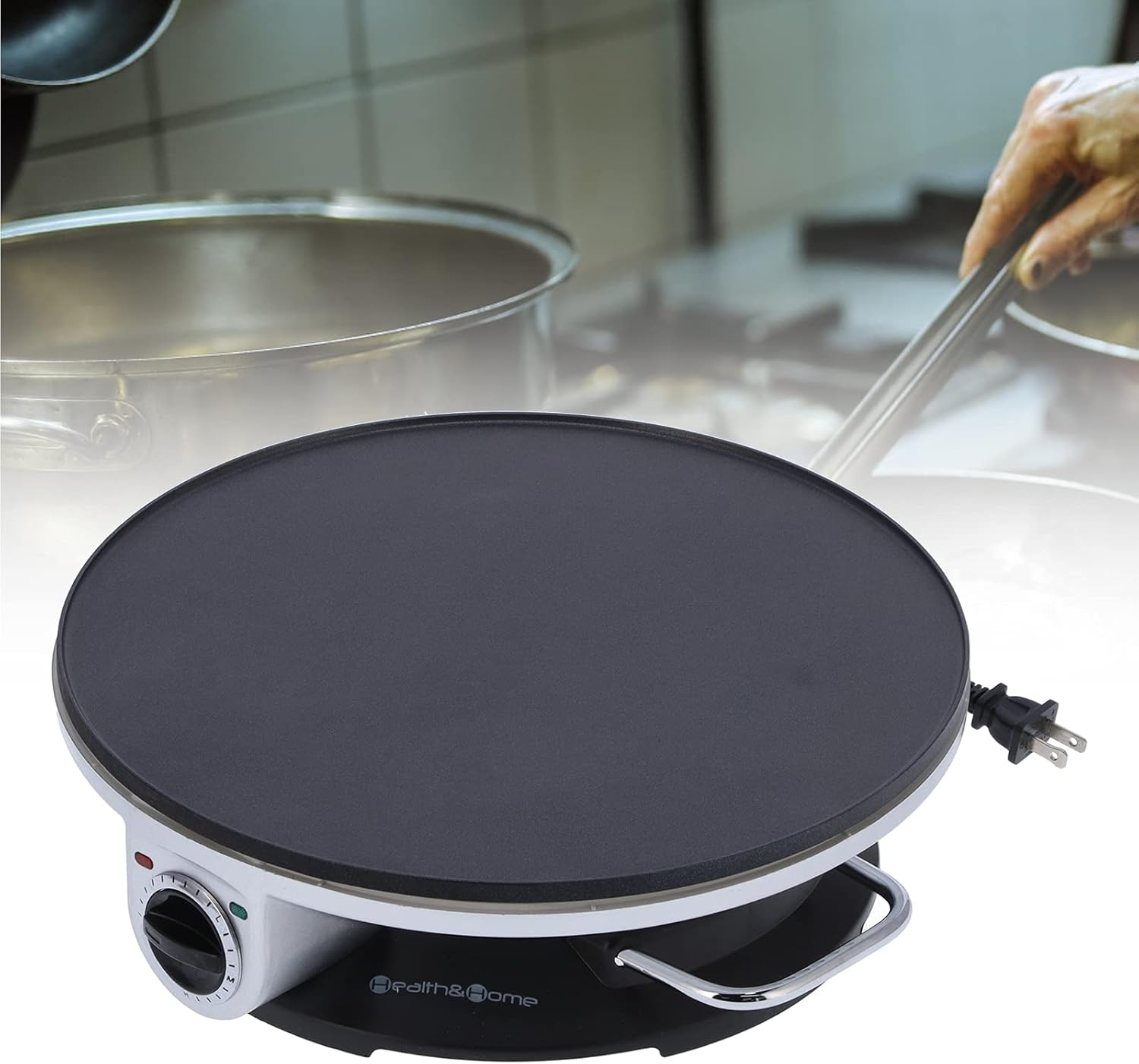 1000W Electric Crepe Maker, 13in Non Stick Pan with 3 Temperature Settings T64160