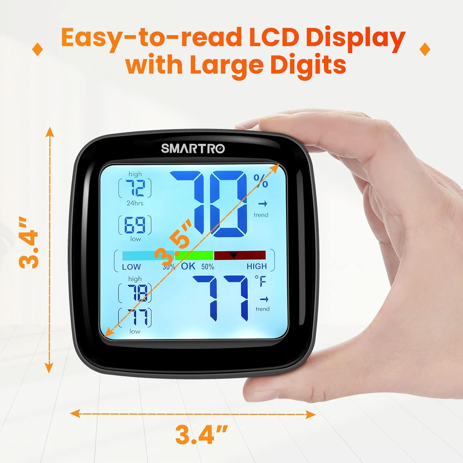 Digital Hygrometer Indoor Thermometer Room Humidity Gauge M485