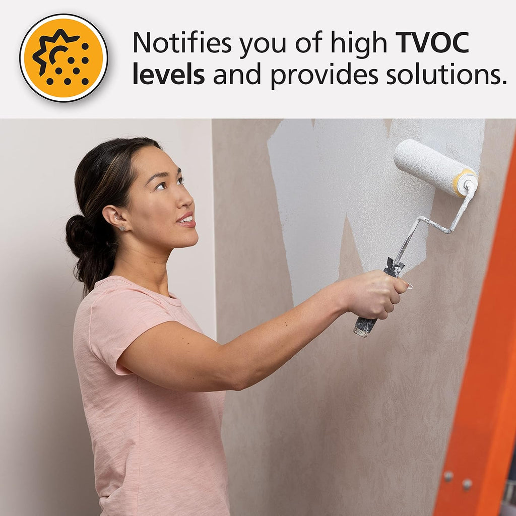 Smart Smoke Detector & Indoor Air Quality Monitor, WiFi, Hardwired with Battery Backup Z68482