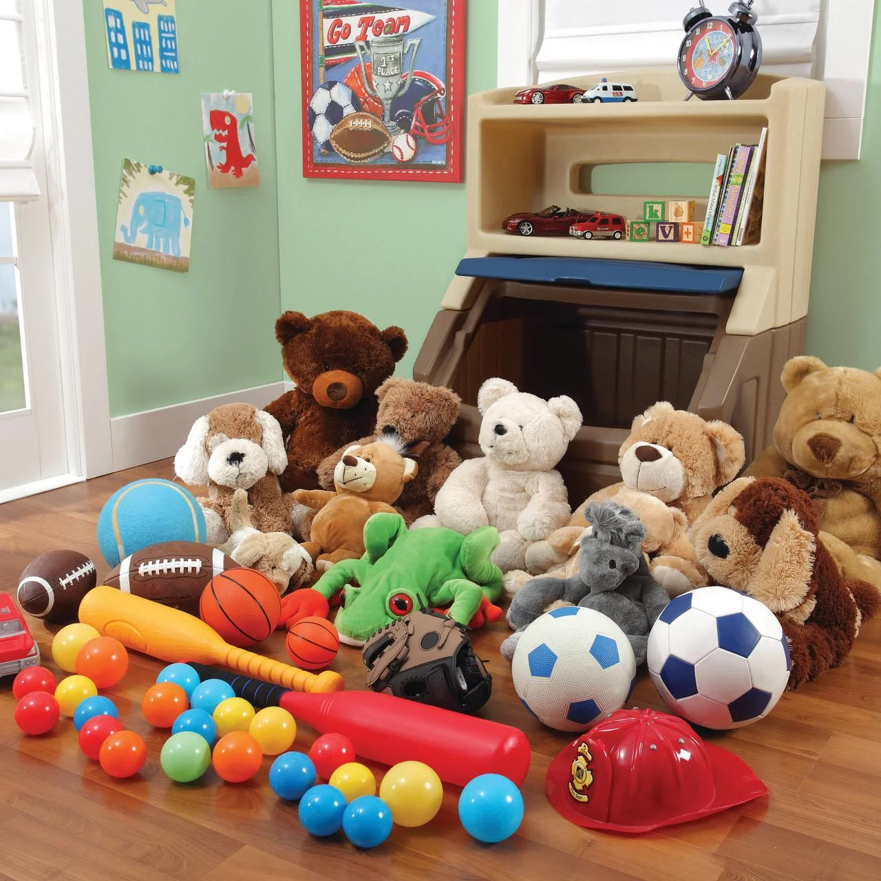 Plastic Toddler Bookcase and Toy Storage Box M166