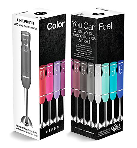 Immersion Hand Blender with Stainless Steel Shaft, 2-Speed Control, 300 Watts P2097