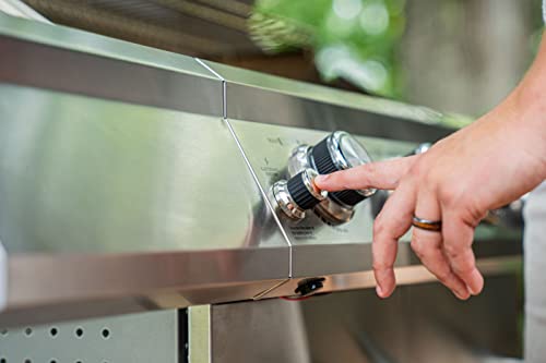4-Burner Propane Gas Grill Stainless Steel Cabinet with Side Burner and Rotisserie Kit I16176