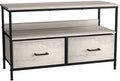 Sorbus TV Stand Dresser with 2 Drawers - Television Riser Chest with Storage - Bedroom, Living Room, Closet, & Dorm Furniture (Rustic Beige)